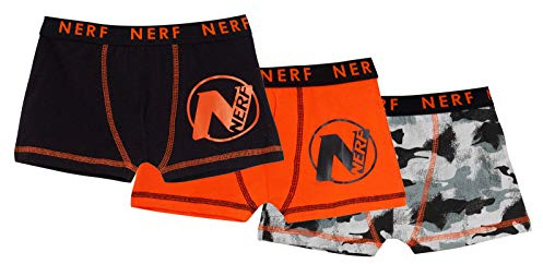 Nerf Offizieller Boxershorts für Jungen, Multipack, Unterhosen für Kinder, Camouflage, Unterwäsche, Slips, Boxershorts (3 Stück), multi, 7-8 Jahre