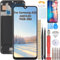 YHX-OU 6.4 Schwarz+Rahmen AMOLED Display für Samsung Galaxy A50 SM-A505F SM-A505U LCD Display Touchscreen Ersatz Bildschirm(Support Fingerprint) mit Werkzeug+ 1 Stück Schutzfolie