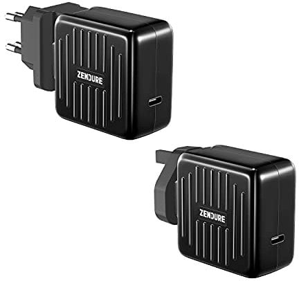 Zendure SuperPort 61W USB-C Charger (Crush-Proofed, 61W Power Delivery for iPhone, MacBook, iPad, Android, Nintendo Switch and many more, USB-C, EU, UK and US Adapter), Black