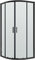 Nuie SQU9BP Rene Modern Bathroom 6mm Toughened Safety Glass Quadrant Reversible Easyfit Shower Enclosure with Sliding Doors, 900mm, Satin Black