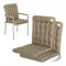 HAVE A SEAT Luxury | Gartenstuhlauflage Niedriglehner (2 St.) - Bequeme Sitzauflage Gartenstuhl - orthopädisch, wetterfest, waschbar bis 95° C - Made in Germany (2er Set - 100x48 cm, Goldbraun)