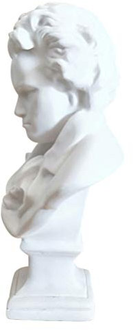 Milisten Beethoven Büste Statue Große Komponisten Büste Figurine Harz Gips Figur Skulptur Kunst Dekoration Replik Skulptur Figurine für Künstler