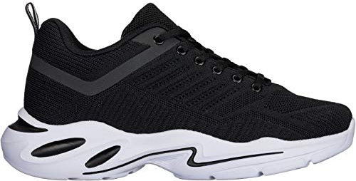 CALTO Chaussures Montantes Invisibles pour Homme – Baskets Sportives Super légères – 6,6 cm de Hauteur, Noir (Noir), 43 EU, Q330-10