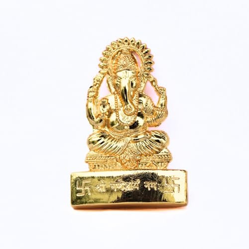 Hijet Skulptur Metall Messing Lord Ganesh Statue Home Decor Pooja Viel Glück Segen Wahrheit Reichtum