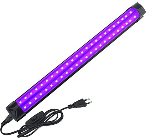 BOSITE 10W Schwarzlicht Röhre,Schwarzlicht UV LED Lamp Bar 395nm mit Schalter und Stecker,UV Licht Tragbare Partylicht Neonlicht für Halloween Club Fluoreszierendes Körperbemalung Disco