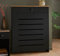 DuraTherm® Radiator Cover Black Painted MDF Cabinet Horizontal Slat Storage Drawers & Shelf, Radiator Cabinets for Office Hallway Living Room Bedroom, Small (H: 78cm / W: 96cm / D: 19cm)