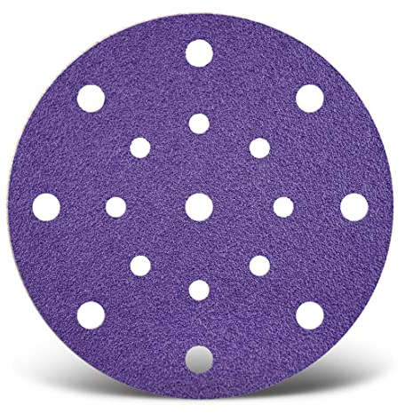 MENZER Titanium HD Klett-Schleifscheiben, 150 mm, 17-Loch, f. Exzenterschleifer, Keramik-Mix (50 Stk.) K1000
