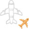 Flugzeug Ausstechform, 1 Teil