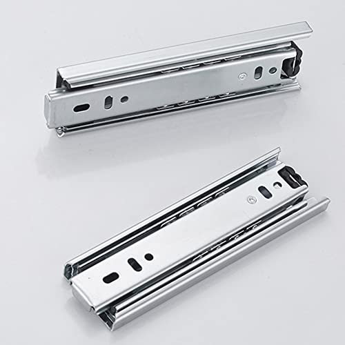 Rieles de cajón de Montaje Lateral para gabinete de Cocina, guías de cajón de extensión Completa de 3 Secciones, herrajes para Muebles, 2 uds.