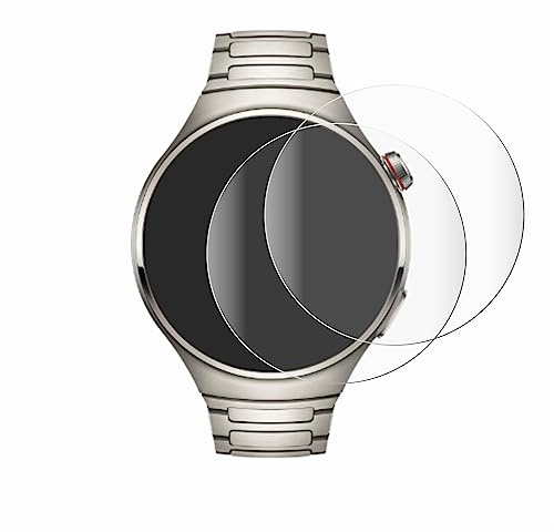 BROTECT Schutzfolie für Huawei Watch 4 Pro | 2 Stück Transparenter Displayschutz Made in Germany Klare Full-Screen Folie Full-Cover 3D Curved Montage Kit