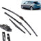 para Ford Focus 2 2005 2006 2007 2008 2009 2010 2011 limpiaparabrisas Trasero Delantero Juego de escobillas Parabrisas Ventana Trasera Delantera 26 + 17 + 14 limpiaparabrisas