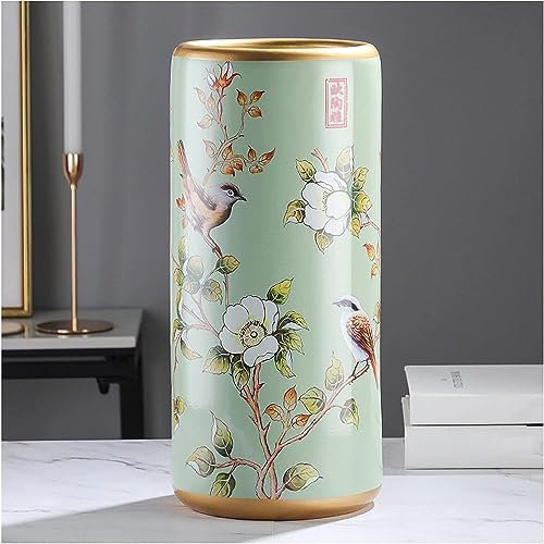 19.5x44cm Céramique Vintage Porte-parapluies Supports Chinois Appliqués à La Main pour Parapluies Porte-Canne Au Sol Placé à L’hôtel Bureau Entrée de La Maison (A)