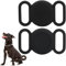 Airtag Silikon-Hundehalsband für GPS-Ortung, Schutzhülle kompatibel mit Apple Airtag, Sicherheit und Anti-Verlust (wasserabweisend, schwarz-schwarz)
