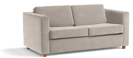 Narcisser Sofa mit Schlaffunktion 186cm – Klassischer Zweisitzer auf Holzbeinen – Ausziehbare Couch fürs Wohnzimmer – Skandinavischer Stil – Kleine Räume