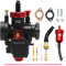 Carburateur de course PE24 mm avec kit d'étranglement de filtre pour moteur de moto tout-terrain, mini vélo, motocross (PE24 mm)