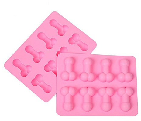 Bac a Glacon drole Moules à Chocolat pour gâteaux et pâtisseries Moule Silicone Rigolo Moule a Glacon Faites vos Propres Glaçon pour Noel Club Fête Anniversaire, Cadeau Drole Homme Femme (02-Rose)