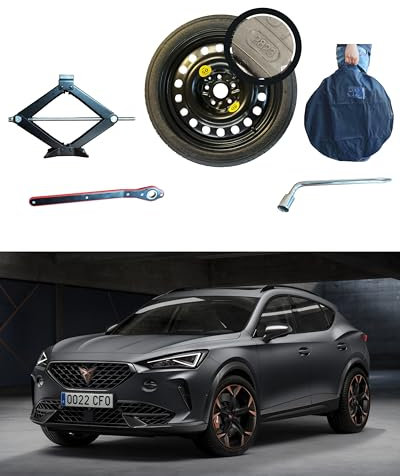 Ersatzradsatz 18 Zoll kompatibel mit Cupra Formentor mit Wagenheber, Schlüssel und Tasche 125/70R18
