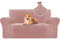 CYCMACO Copridivano Velluto Spesso 2 Posti, Universale Copridivani Elasticizzati, Copri Divani Antiscivolo, Moderno Sofa Cover Antigraffio, Fodera Divano Antimacchia Lavabile, Rosa
