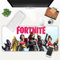 Fortnite Gaming-Mauspad, 888-XXL, extra großes Gaming-Mauspad, Laptop-Schreibtischmatte, rutschfeste Gummiunterseite, genähte Kanten, glatter Stoff, Computertastatur und Mäuse, Kombi-Pads für