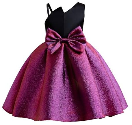 Mrkeung Abito Principessa per Ragazze, Una Spalla, Shinning per Compleanno e Feste (Viola 120)