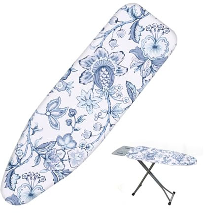BRCYKRWY Bügelbrett Polster 120x40 Bügelbrett Für Dampfbügelstation Verdickt - 2 In 1 Design Fleckenabweisende Baumwollpolsterung Geeignet Für Dampfbügeleisen, Color : Blauw, Size : 120-