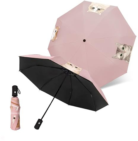 RainAway Kompakt-Regenschirm | Leichtgewichtiges Haustier-Design | Einfach Zusammenfalten | UPF50+ Sonnenschutz | 350g Tragbar