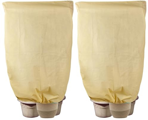 DEWUR 80g /m² Vlies Pflanzen Winterschutz Frostschutz Jutesack für Palmen Tomaten Zitronenbaum Oleander Plant Hanfpalme (2 Stk.(120x180cm))
