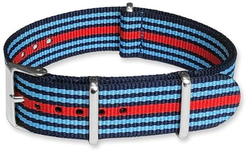 Natos.com - Martini Racing Style NATO Uhrenarmband G10 Military Nylon Strap - 20 mm