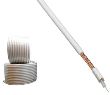 Glowster Schlankes Koaxialkabel 75 Ohm – Rolle 100 m – perfekt für TV-Installationen und Datenübertragung. Sichert zuverlässige und hochwertige Verbindungen in professionellen Anwendungen.