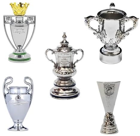 YYDSTES Mini Soccer Champions Trophy Metal Model High Simulation Football League Trophies Models Fans Collection Souvenir Desktop Ornaments Creative Gifts,A,5pc