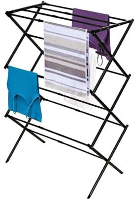 Black+Decker Wäsche-Organisation, ausziehbarer/zusammenklappbarer Wäscheständer. Unverzichtbar für Camping/Anhänger oder überall, wo Sie Wäsche an der Luft trocknen Lassen möchten. Übergroß für