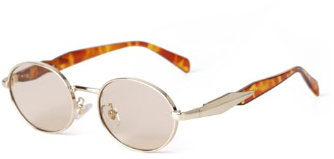 ADEWU Oval Sonnenbrille Damen Vintage Retro UV400 Schutz Sonnenbrillen Herren Metall Rahmen