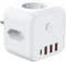 massway Steckdosenleiste Steckdosenwürfel ohne Kabel, Mehrfachsteckdose mit USB C und 3 USB-A, 7-in-1 Steckdosenadapter 3 Fach Würfel Mehrfachstecker für Büro Hause Reisen