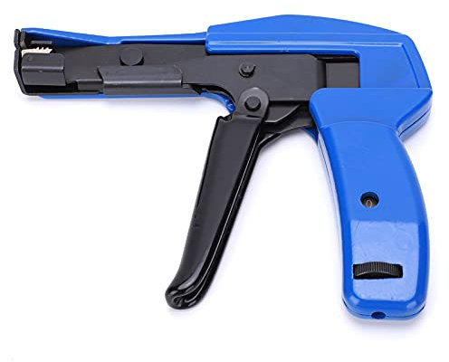Cable Tie Gun Kit, Cable Tie Gun Set, HS‑600A Nylon Cable Tie Pliers High‑Carbon Steel Wire Fastening Cutting Tool Accessory for Chain Link Fence, Dog Fence,Outdoor Fencing