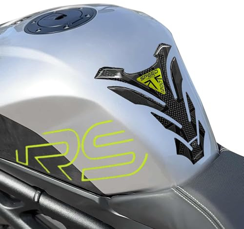 LABELBIKE 3D Aufkleber Motorrad Tankpad kompatibel mit Triumph | Speed Triple 1200 RS 2025, Harzschutz, kratzfest, Dekoration, Gelb