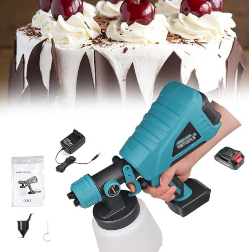 QIeAny Rociador Eléctrico para Modelar Pasteles, Rociador para Hornear, Boquillas Anticorrosión, Tres Formas De Rociado Ajustables, Instalación Rápida, Botella Rociadora De 1000 Ml,A