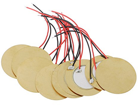 YIZITU 10pcs 35mm Piezo Elemente Sound Sound Sensor Trigger Drum Disc+ Draht Kupfer Elektronische Komponenten Kit Zum Löten