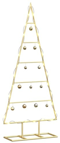 vidaXL Metal Christmas Tree Gold 90 cm Powder-coated steel