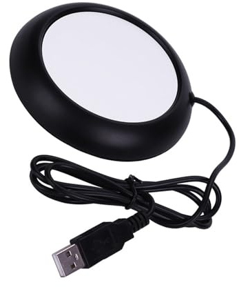 Cocoarm USB-Tassenwärmer aus Holzmaserung, 80 ℃ Hält Getränke Warm, Vielseitig Einsetzbar, Kompaktes Design, Walnussholz, USB-betrieben, Geeignet für Edelstahl, Keramik, Glasbecher, Eisen +