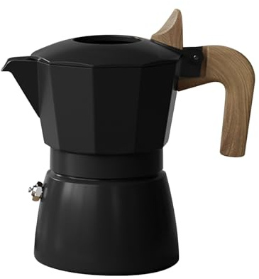 ANKROYU Poêle professionnelle Portable à Double Valve, cafetière de Style Vintage en alliage d'aluminium pour Camping maison cuisine cuisinière électrique à gaz (Noire)