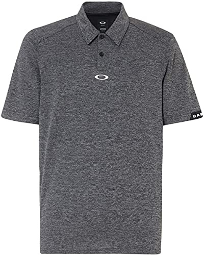Oakley Mens Aero Ellipse Golf Polo - Athletic HTR Grey - S
