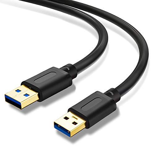 Jelly Tang USB 3.0 A to A Male Cable 1.8M, Double End Cord With Gold-Plated Connector for Hard Drive Enclosures, DVD Player, Laptop Cooler (6Ft)
