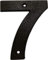Cast Iron House & Door Numbers 0-9, A-E - Available in Black and Brown (7, Black)