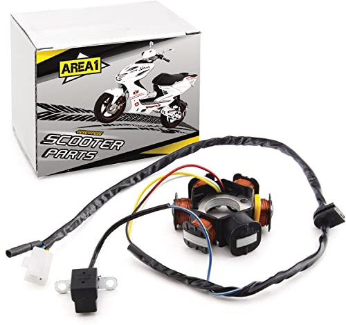 Area1 Ersatz Lichtmaschine Stator für 50ccm. Kompatibel mit Speedfight 3 Speedfight 4 Jetforce Citysta, Django Elystar Ludix Kisbee Looxor New Vivacity TKR Streetzone