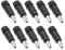 Be In Your Mind 10 Piezas Conector Hembra de 5,5mm X 2,1mm A Conector Macho de 5,5mm X 2,5mm Conectores Convertidor Adaptador de Corriente CC para Aplicaciones de Cámara CCTV