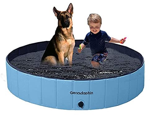 Gerodaphin Swimming Pool for Dogs Pets and Kids Bathing Tub Large Dog Pool Portable Foldable Non-Slip and Wear-Resistant Pool Dogs Cats (120 X 30cm)