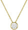 BONNYBIRD® Kristall Kette Gold Damen Edelstahl Halskette mit Schwebendem Stein Anhänger Crystal Weiß Frauen Wasserfest Schmuck Vergoldet Goldkette Layering Goldschmuck