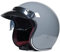 BaoFuStore Retro Motorradhelm, 3/4 Open Face Motorradhelm, Motorrad Jethelm Mit Sonnenblende Für Herren Damen DOT/ECE Approved,Grau,XL