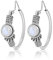 Unique Gems große Shiva Creolen 25mm 925 Sterling Silber echter Mondstein 2.2 Karat Damen Ohrringe Vintage Silberohrringe Juweliers- Qualität