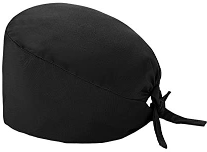 OP Haube Baumwolle Chirurgische Hut Verstellbar Kochmütze Kopfhauben Peeling Kappe für Arzt Krankenschwester Zahnarzt Chemo Bandana Damen Herren Kopfbedeckung (Schwarz)